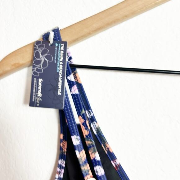 SUMMERMAE WOMEN TANKINI SIZE SMALL FLORAL BLUE PINK GREEN PRINT BRAND NEW - Picture 4 of 5